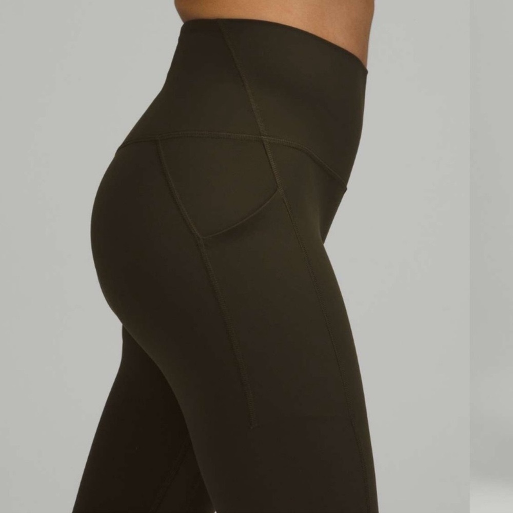 Lululemon Align High Rise Pant Leggings with Pockets Dark Olive Green Size 2 NWT - Picture 2 of 11